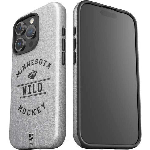 NHL Minnesota Wild Black Text iPhone 16 Pro Impact Case
